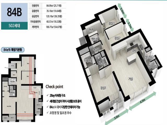 힐스테이트 둔산 모델하우스 84B